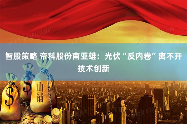 智股策略 帝科股份南亚雄：光伏“反内卷”离不开技术创新